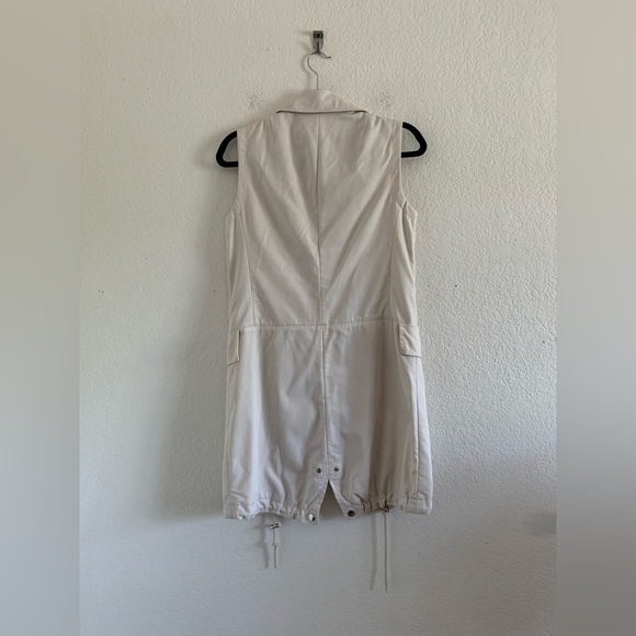 Akris Punto Full Zip Sleeveless Coat /Duster/Utility Jacket Women’s Size 6 Cream - Picture 2 of 10